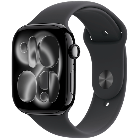 Watch Series 11 GPS 46mm Jet Black Aluminium Case with Black Sport Band - M/L Apple MEUX4
