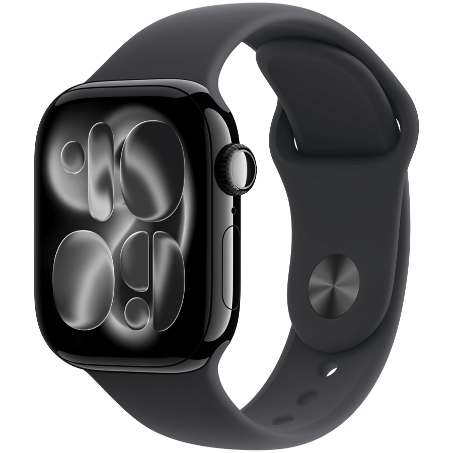 Watch Series 11 GPS 42mm Jet Black Aluminium Case with Black Sport Band - M/L Apple MEQU4