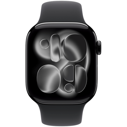 Watch Series 11 GPS 42mm Jet Black Aluminium Case with Black Sport Band - M/L Apple MEQU4