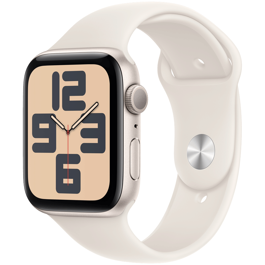 Apple Watch SE 2024 GPS 40mm Starlight Aluminium Case with Starlight Sport Band - S/M Apple MXEF3