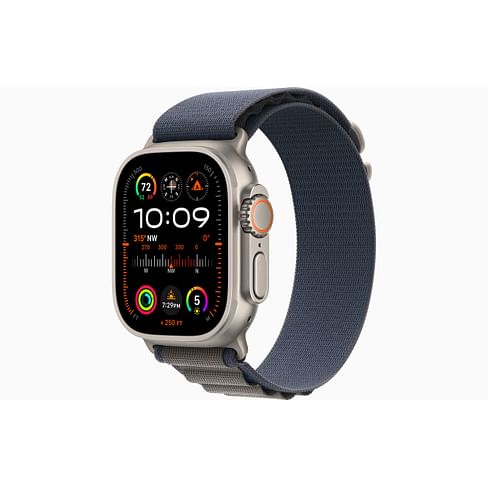 New Watch Ultra 2 GPS + Cellular, 49mm Titanium Case with Blue Alpine Loop - Medium Apple MT5J3