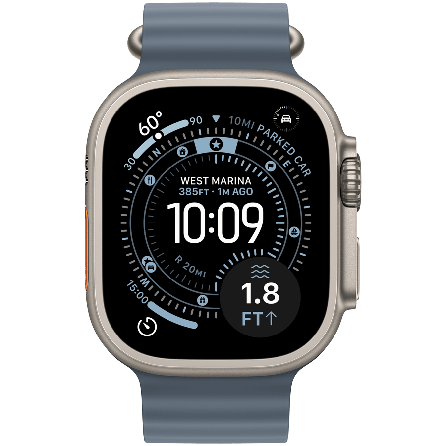 Watch Ultra 3 GPS + Cellular 49mm Natural Titanium Case with Anchor Blue Ocean Band Apple MEWH4