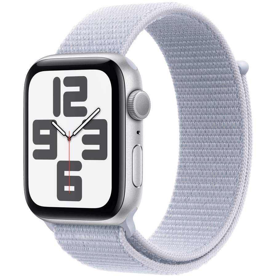 Apple Watch SE 2024 GPS 40mm Silver Aluminium Case with Blue Cloud Sport Loop Apple MXEE3