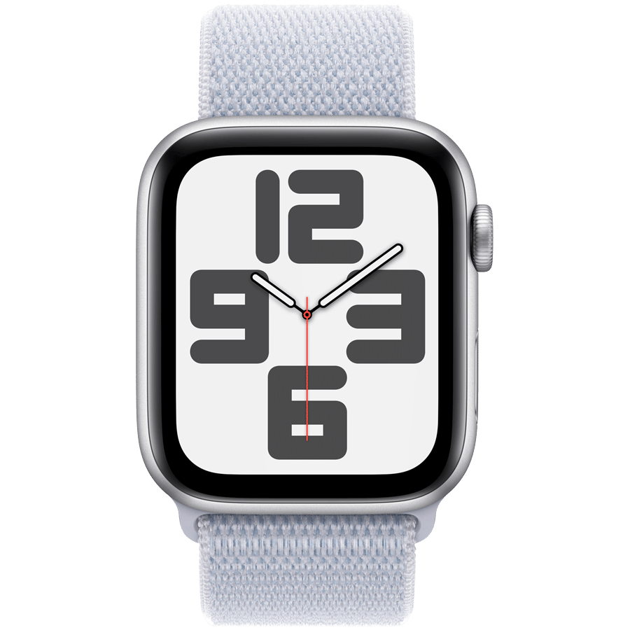 Apple Watch SE 2024 GPS 40mm Silver Aluminium Case with Blue Cloud Sport Loop Apple MXEE3