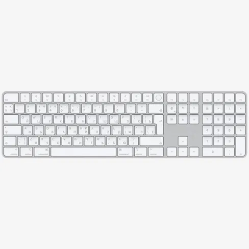 Magic Keyboard with Touch ID and Numeric Keypad for Mac models with Apple silicon - Russian - White Keys Apple MK2C3
