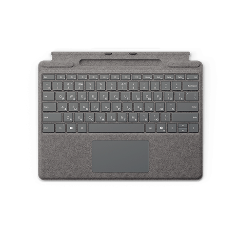 Surface Pro Keyboard with pen storage and key for Copilot - Platinum Microsoft