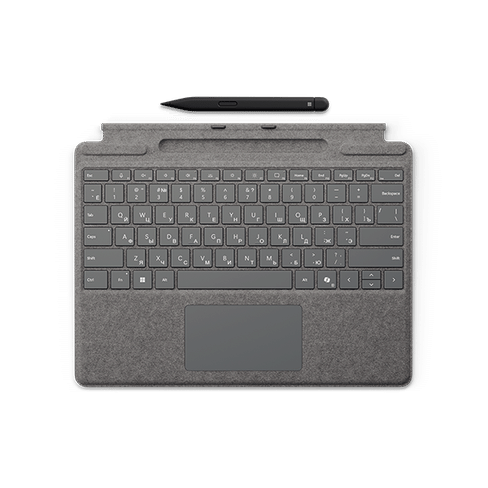 Surface Pro Keyboard with Slim Pen and key for Copilot - Platinum Microsoft