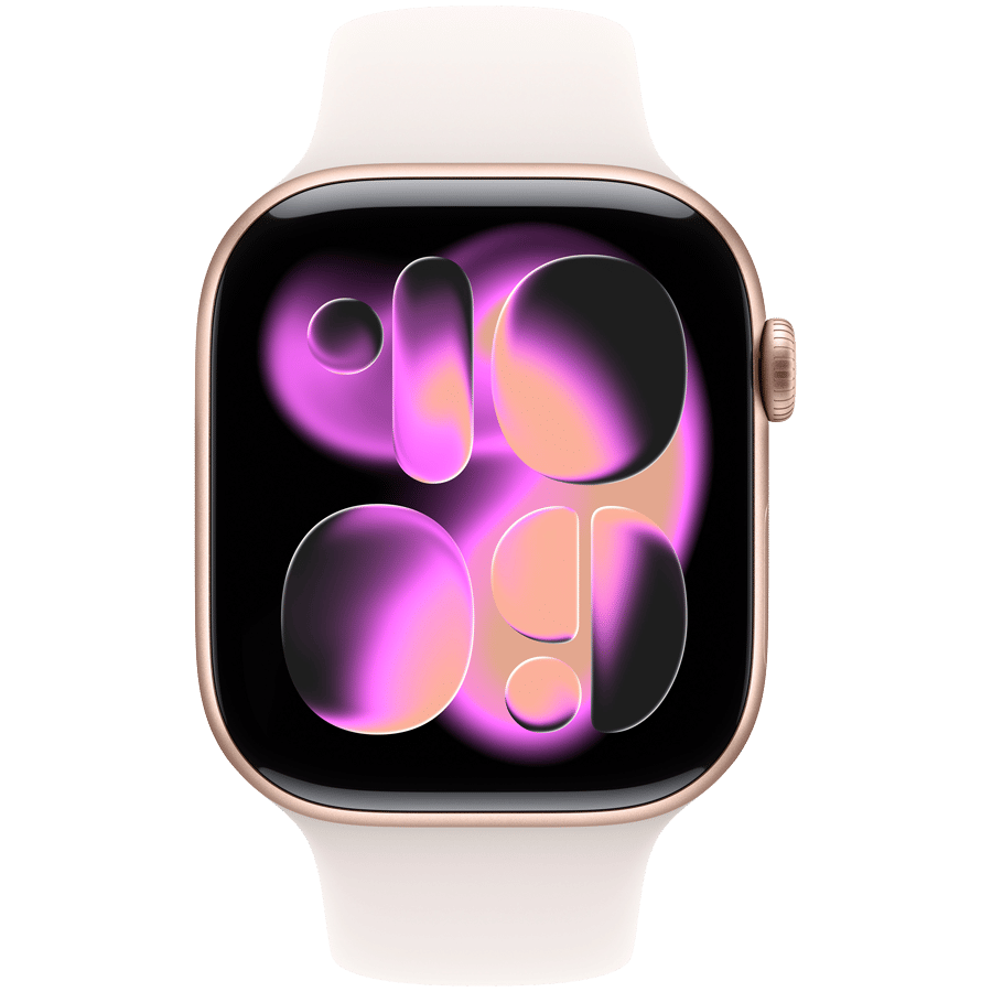 Watch Series 11 GPS 46mm Rose Gold Aluminium Case with Light Blush Sport Band - M/L Apple MEV74