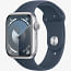 Watch Series 9 GPS, 45mm Silver Aluminum Case with Storm Blue Sport Band - M/L Apple MR9E3