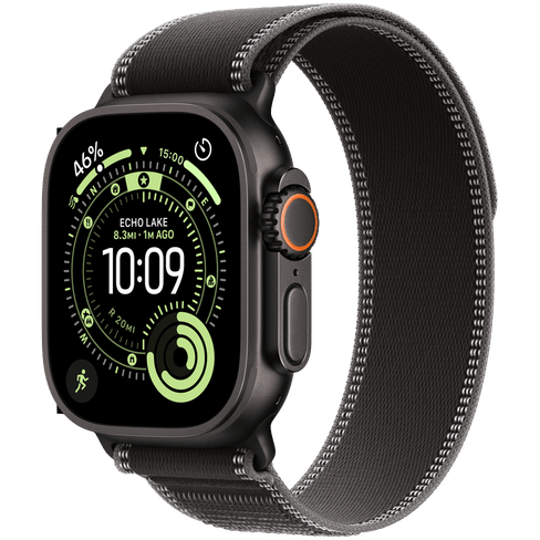 Watch Ultra 3 GPS + Cellular 49mm Black Titanium Case with Black/Charcoal Trail Loop - M/L Apple MF1H4
