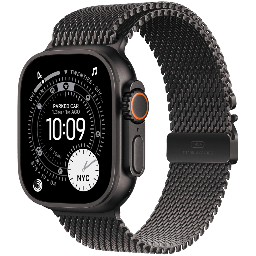 Watch Ultra 3 GPS + Cellular 49mm Black Titanium Case with Black Titanium Milanese Loop - Medium Apple MF1Q4
