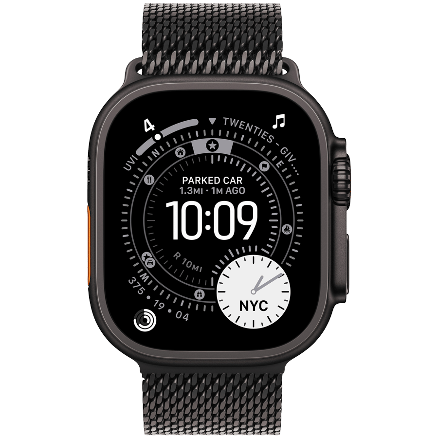Watch Ultra 3 GPS + Cellular 49mm Black Titanium Case with Black Titanium Milanese Loop - Medium Apple MF1Q4