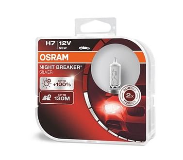 Галогенная лампа Osram H7 NIGHT BREAKER SILVER 64210NBS-HCB (2шт).