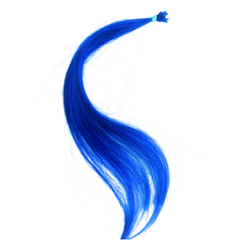 Прядь натуральных волос, 10 шт Синий