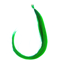 Прядь натуральных волос, 10 шт Зеленый