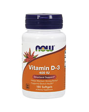 Витамины и минералы	NOW	Vitamin D-3 400 IU	180 softgels NOW