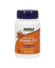 Витамин Д3 NOW	Vitamin D-3 50 mcg (2000 IU) 120 softgels NOW