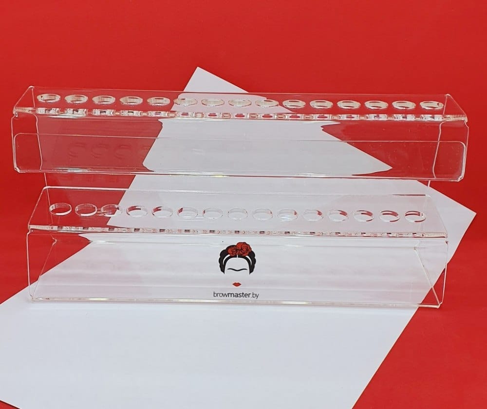 Вертикальная подставка для 15 кистей Frida Line Прозрачная