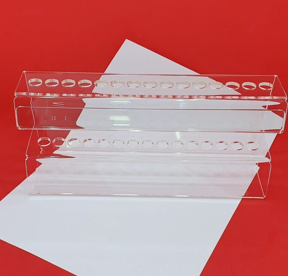 Вертикальная подставка для 15 кистей Frida Line Прозрачная