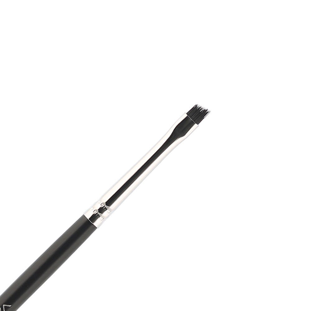 Кисть 8М-3Н4 для оформления бровей скошенная упругий чёрный нейлон Valeri-D 8М-3Н4