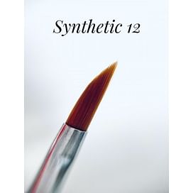 Кисть для бровей кинжал №12 Synthetic Скосый высокий ворс