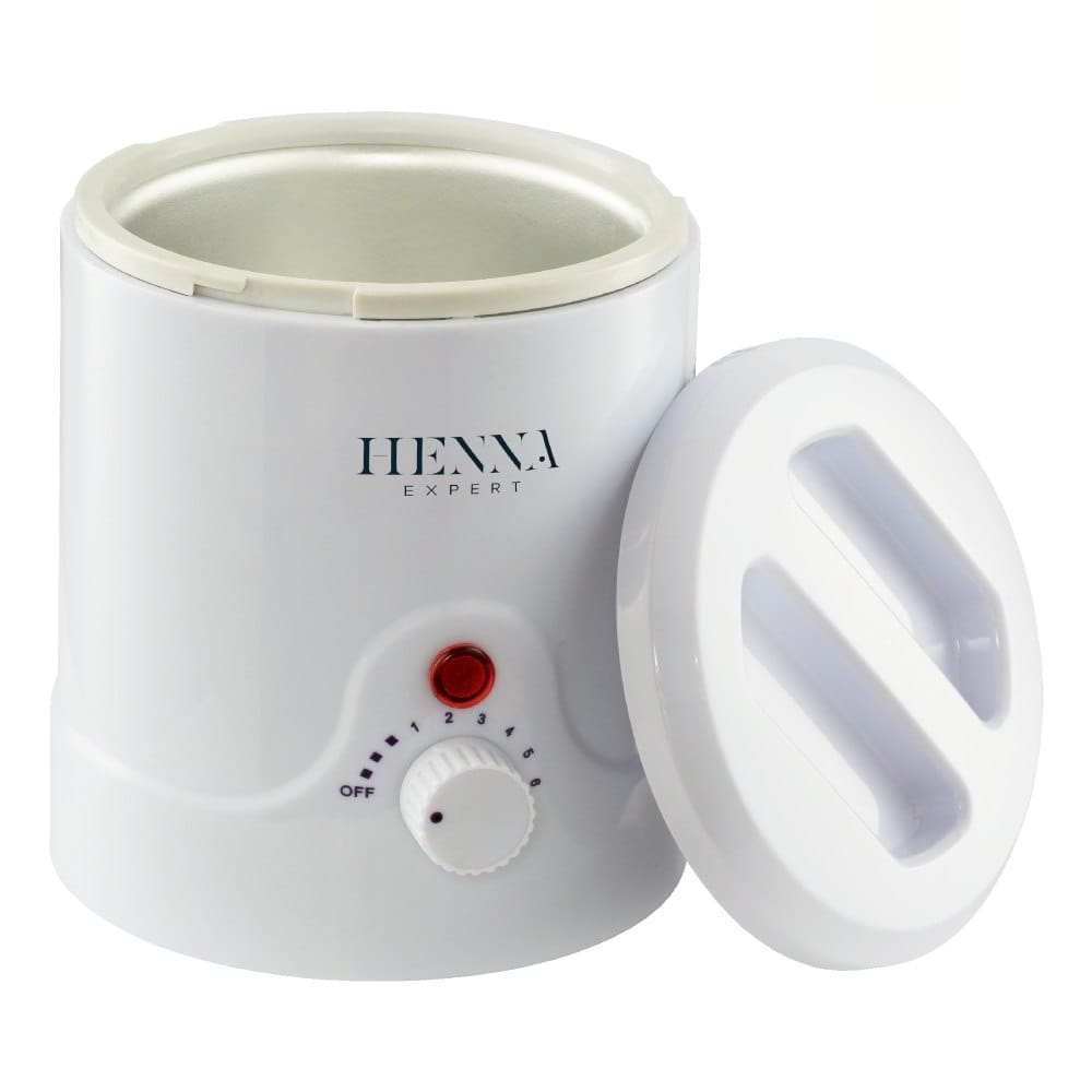 Мини Воскоплав- Нагреватель воска Henna Expert + Шпатели деревянные для нанесения + 5 сменных чаш в подарок!!
