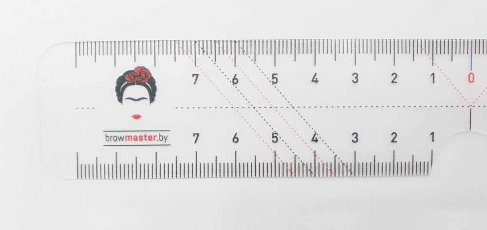 Линейка для разметки эскиза бровей широкая Frida Line
