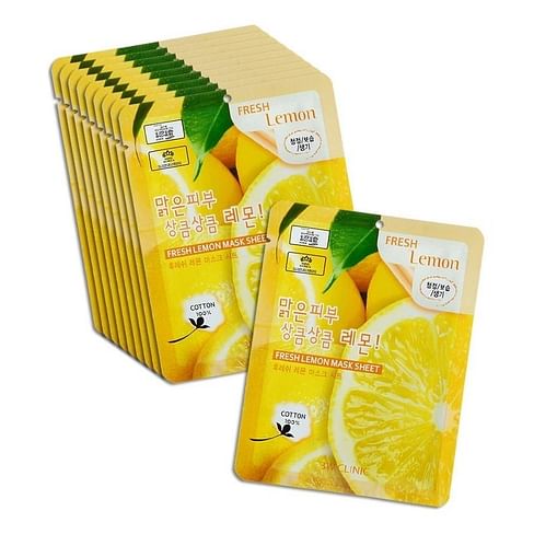 Тканевая маска для лица ЛИМОН , 1 шт 3W CLINIC Fresh Lemon Mask Sheet