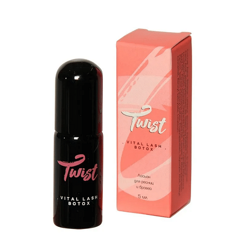 Ботокс-стабилизатор Twist vital lash. Средство для процедуры ламинирования ресниц и укладки бровей Novel 5ml