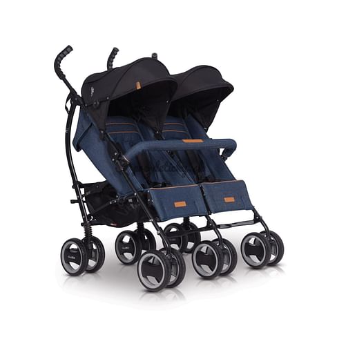 Прогулочная коляска для двойни easyGO Duo Comfort 2019 (denim)