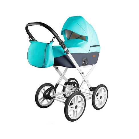 Коляска 2 в 1 Ray Corsa Ecco Classic (20 бирюза кожа- графит кожа)5148582