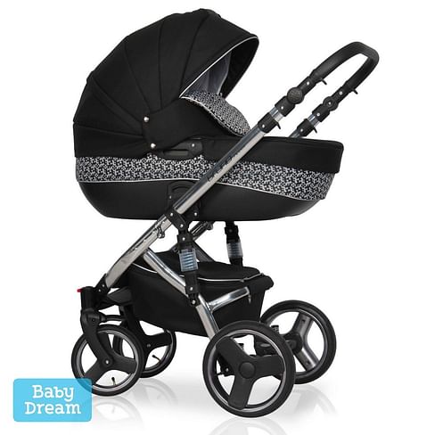 КОЛЯСКА 2 В 1 цвет black Riko BRANO SILVER