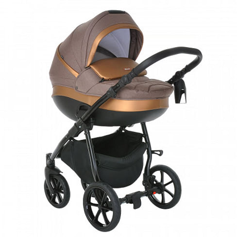 КОЛЯСКА 2 В 1 TUTIS Nanni 892024/Г (кофе/кожа/бронзовый)
