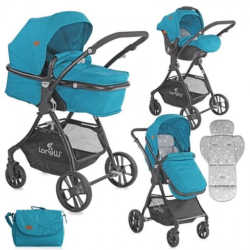 Коляска 3 в 1 Lorelli Starlight Dark Blue
