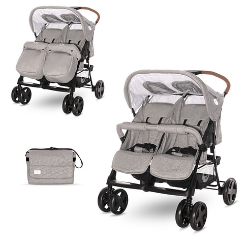 Прогулочная коляска Lorelli Twin (Steel Grey 2021)