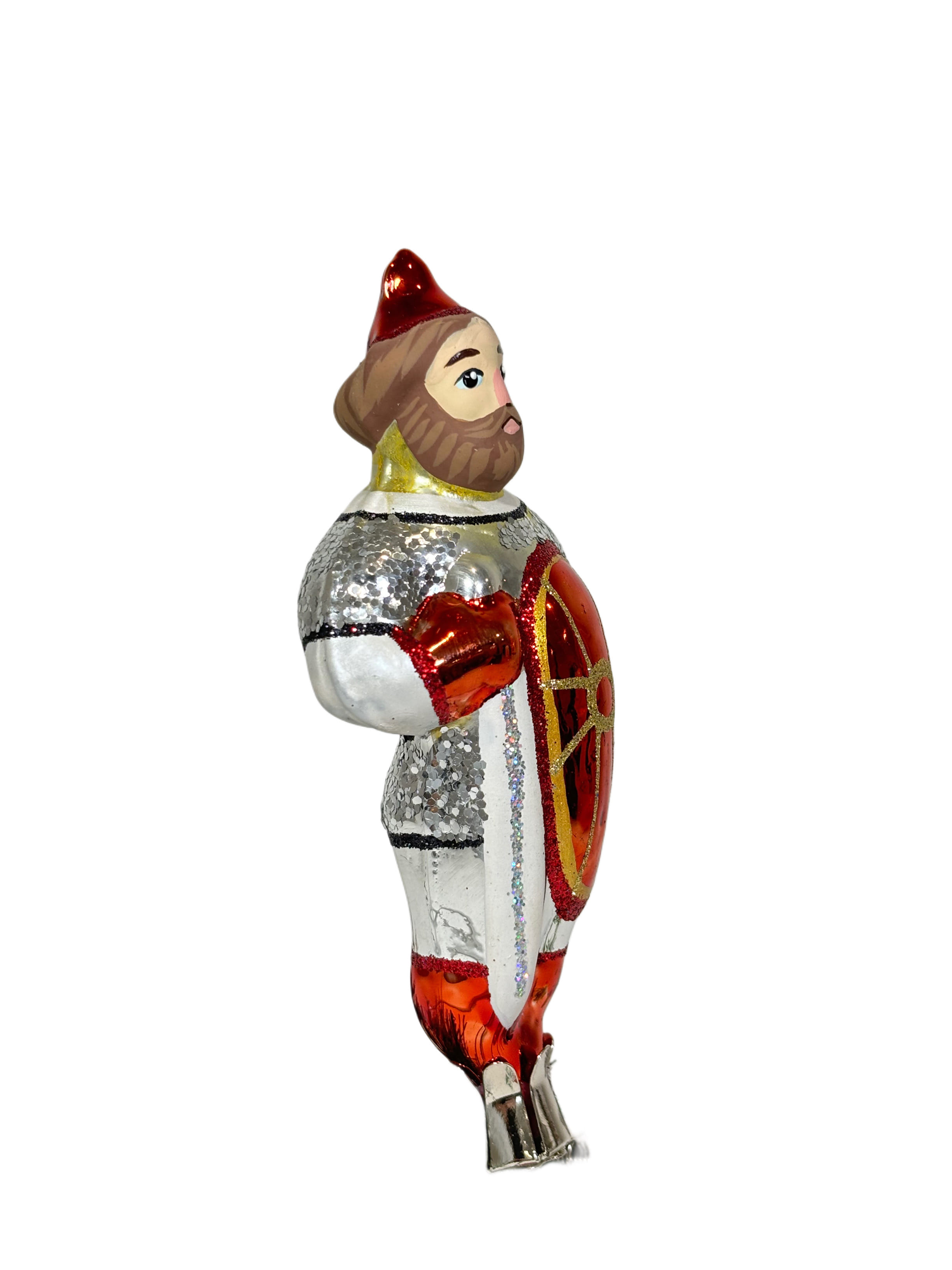 Елочная игрушка Богатырь на прищепке