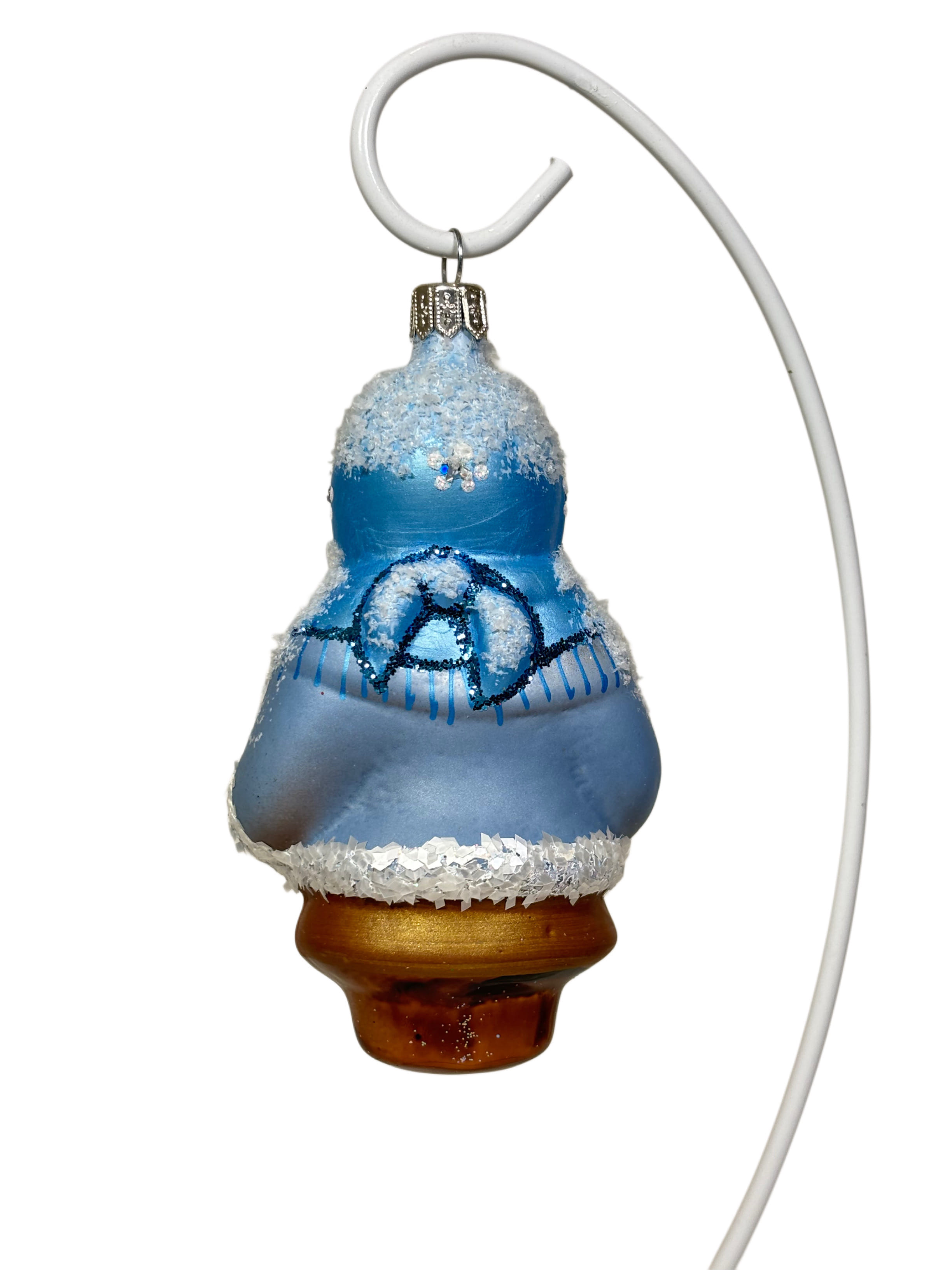 Елочная игрушка Девочка со снеговиком арт. re - 114