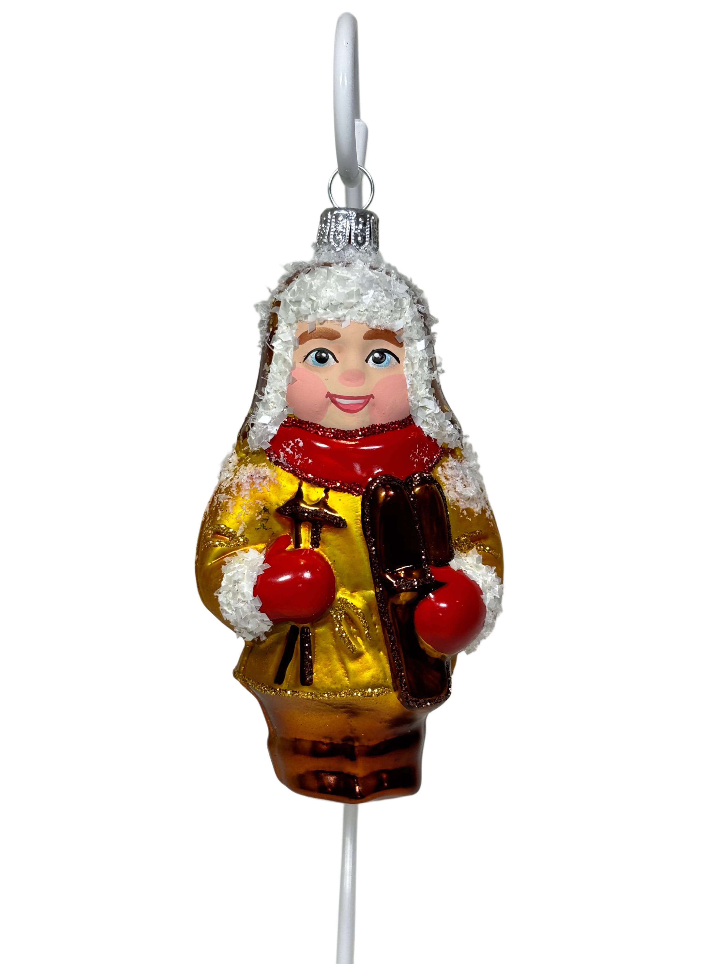 Елочная игрушка Мальчик с лыжами арт. re - 117