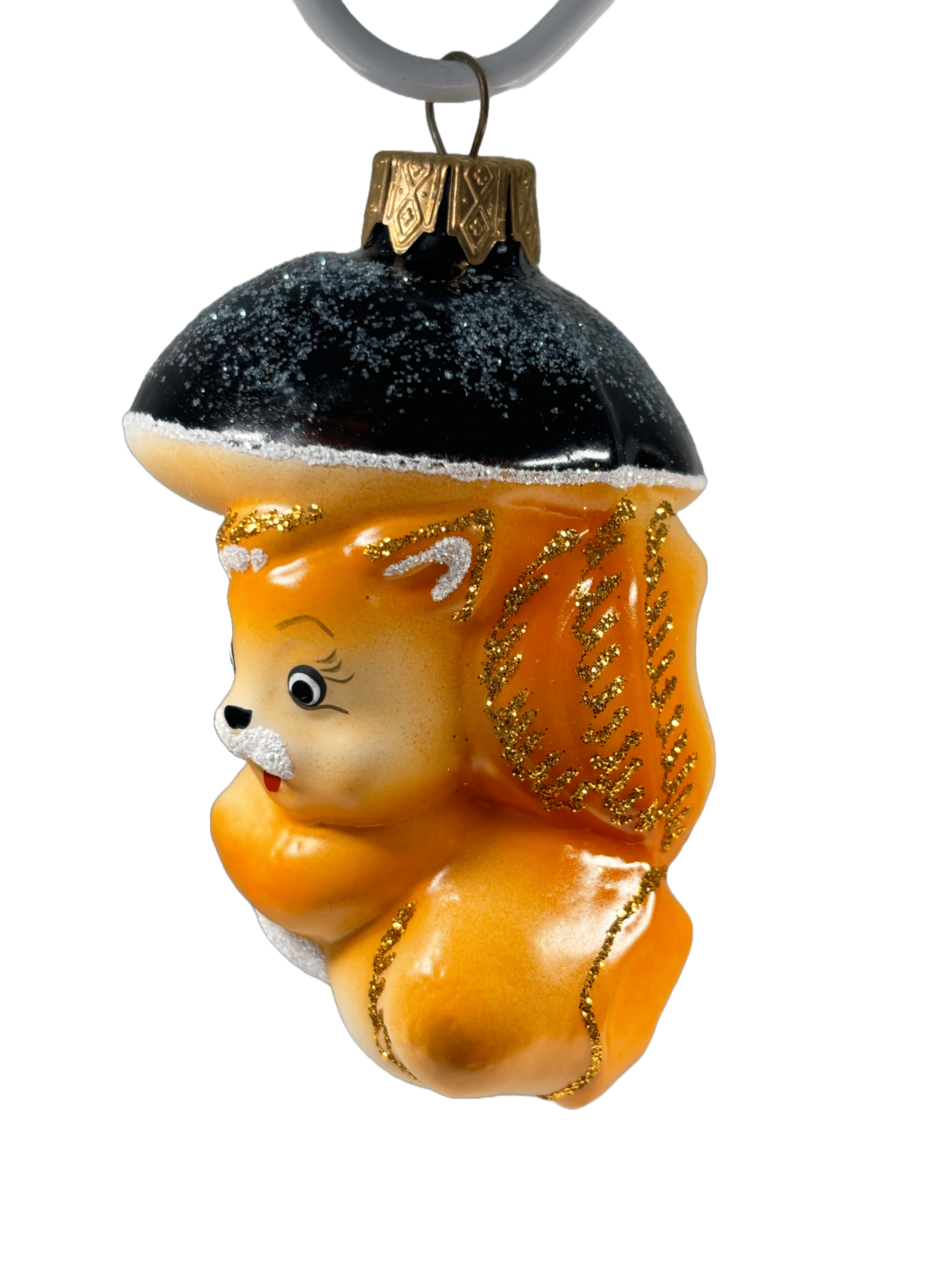 Елочная игрушка Белочка с грибом