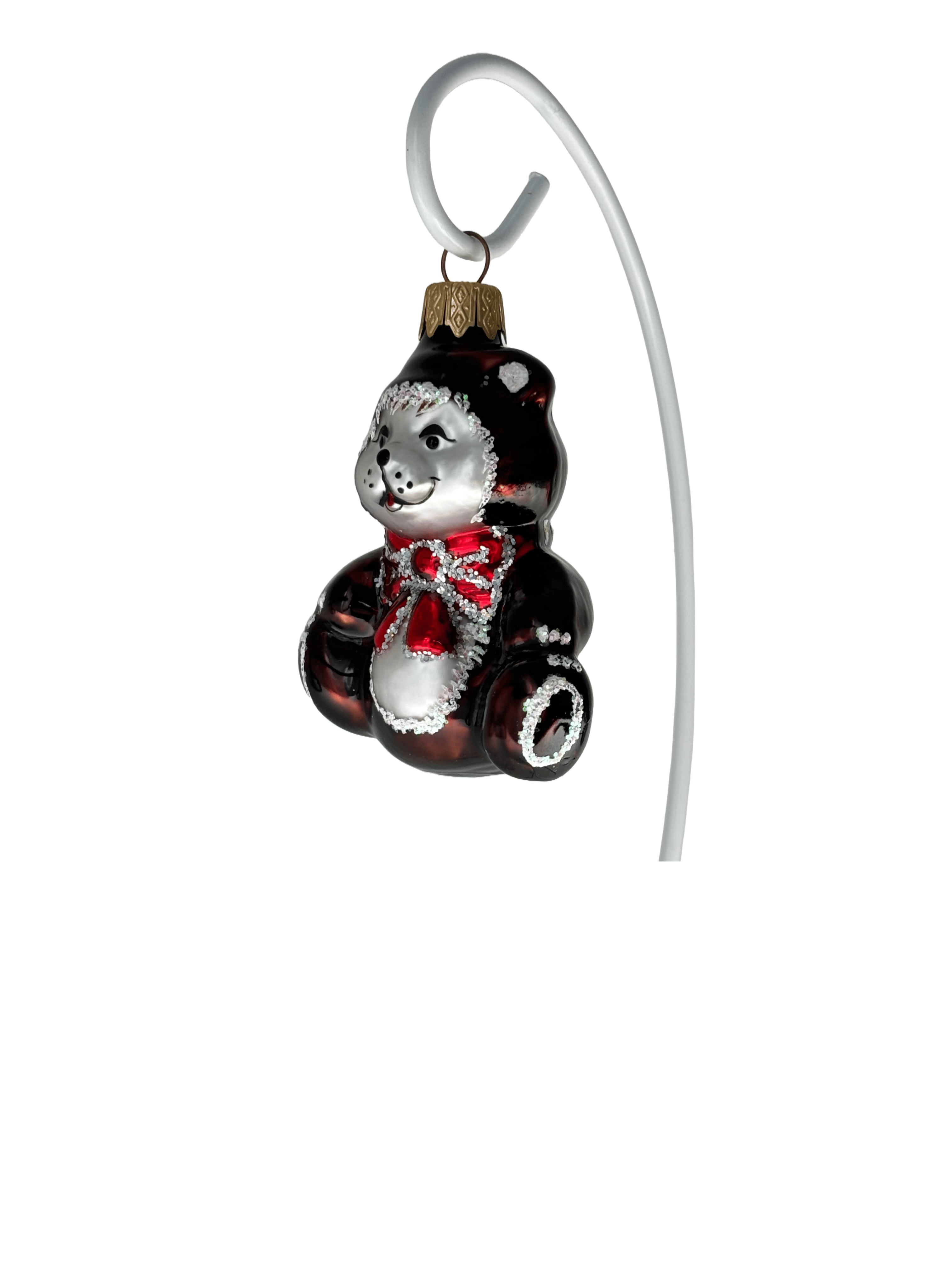 Елочная игрушка Мишка с бантом