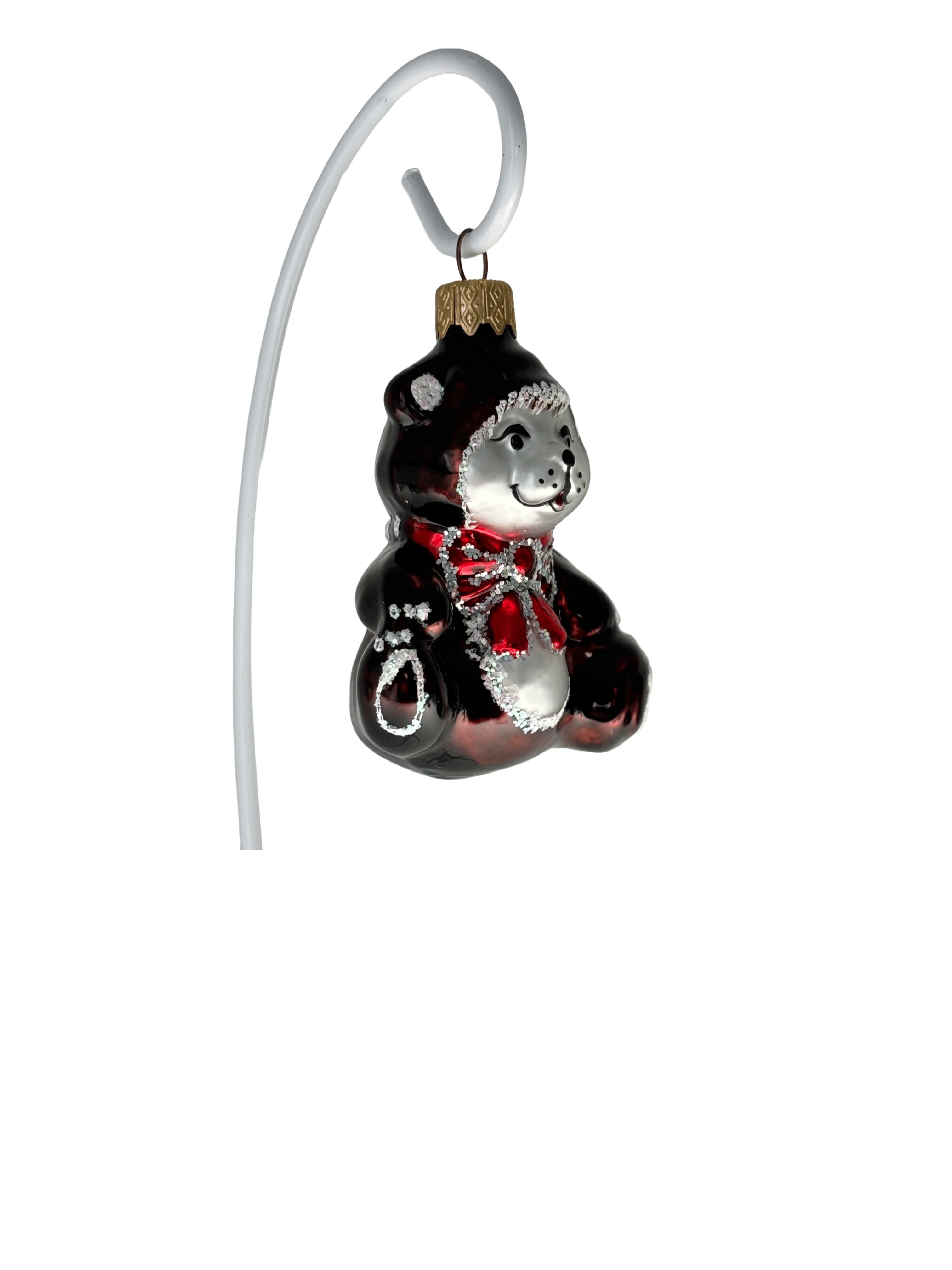 Елочная игрушка Мишка с бантом