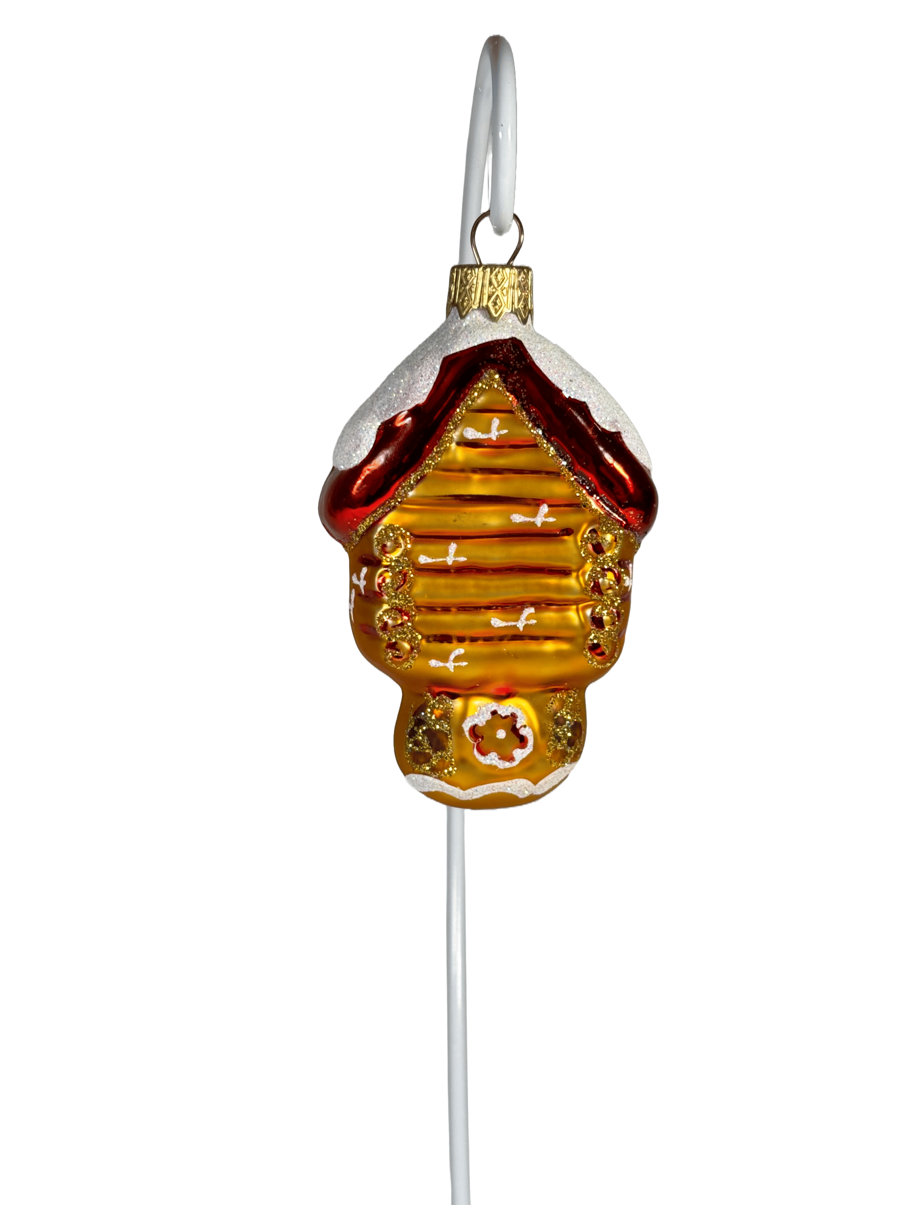 Елочная игрушка Часы с шишкой