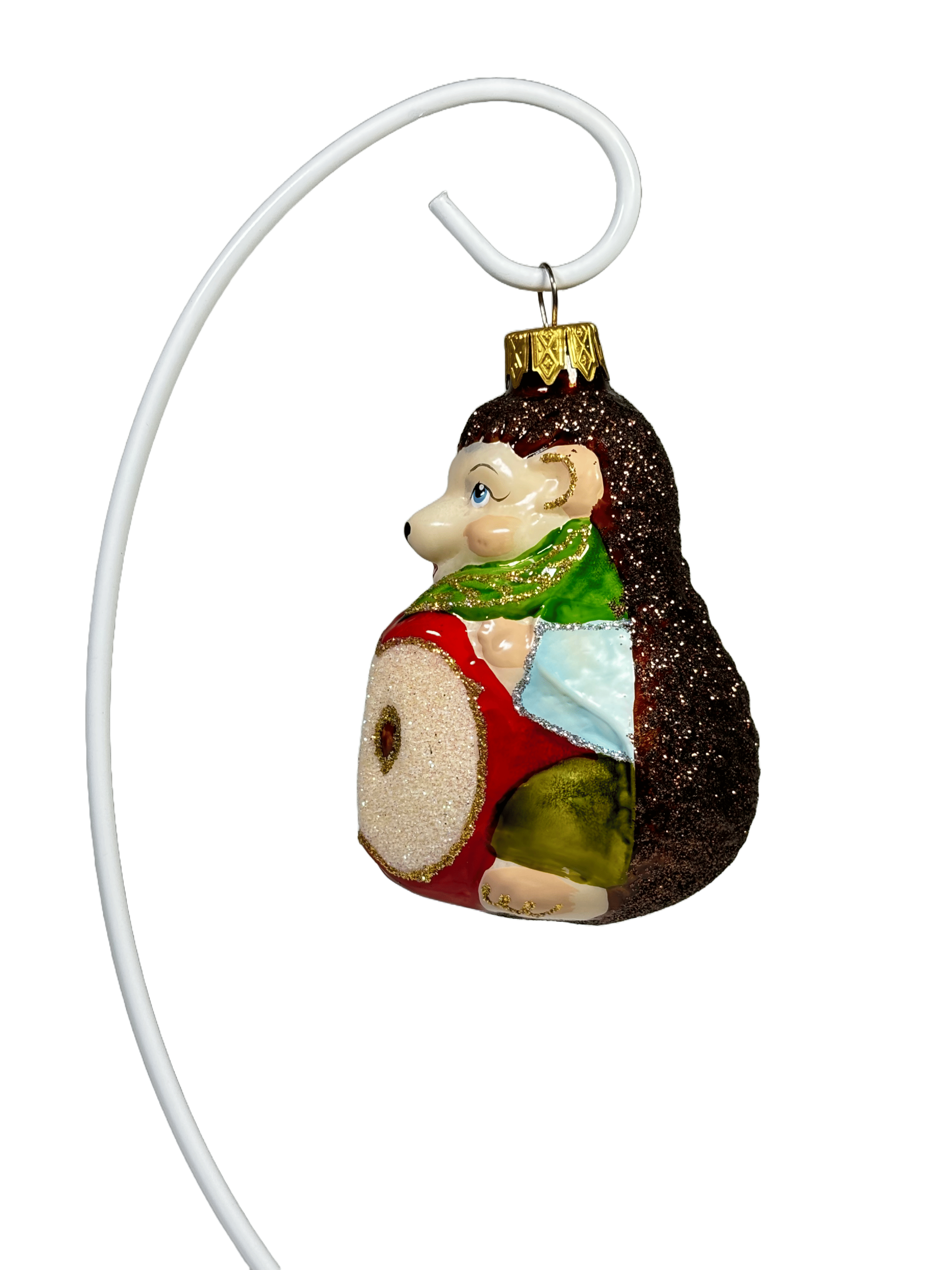 Елочная игрушка Ежик с яблоком