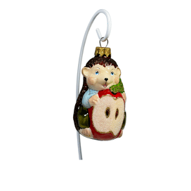 Елочная игрушка Ежик с яблоком