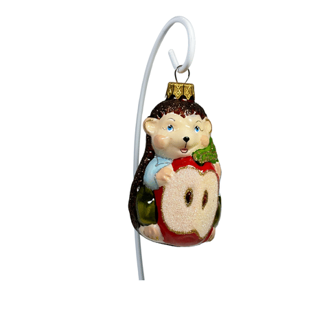 Елочная игрушка Ежик с яблоком