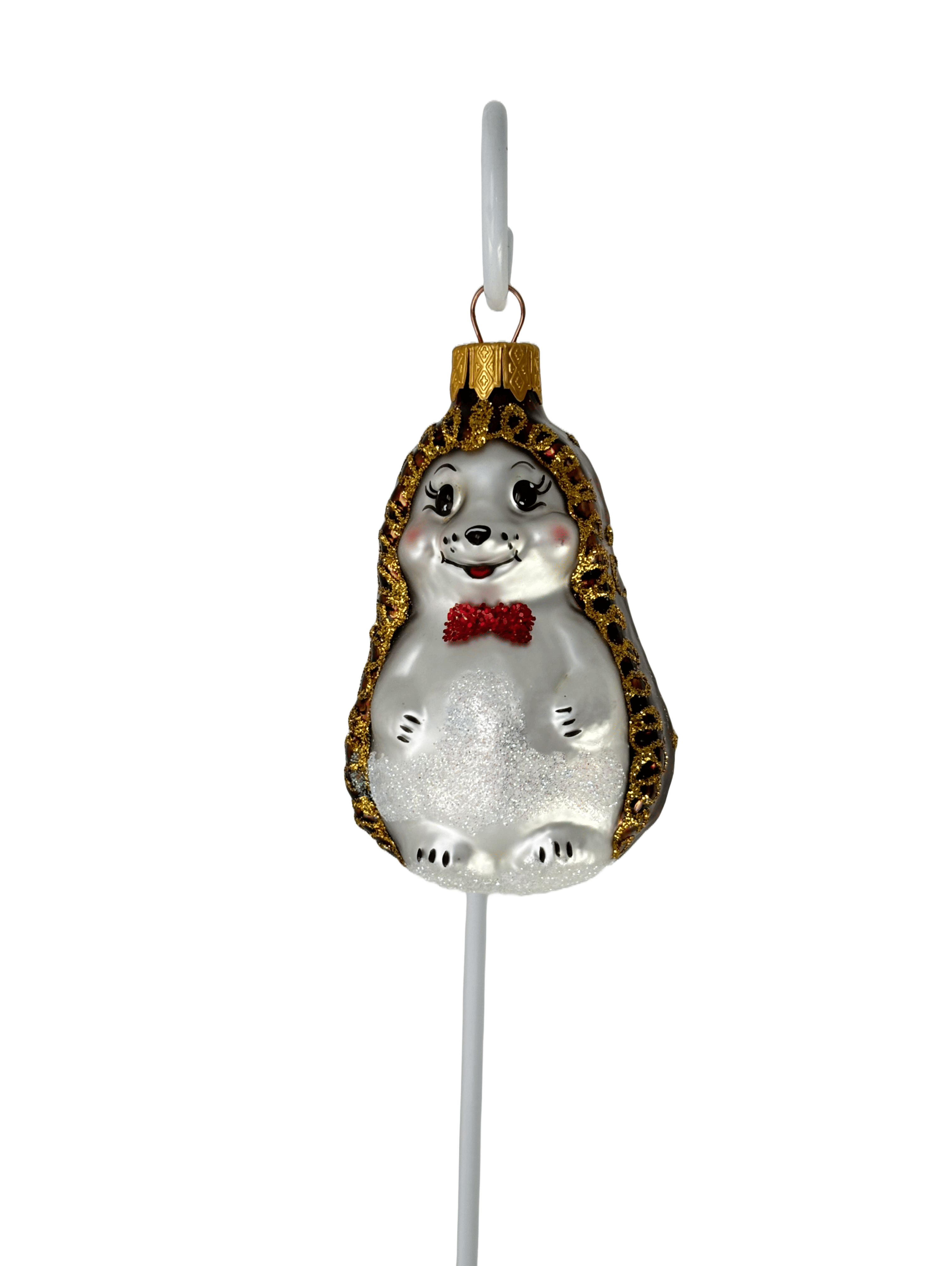 Елочная игрушка Ежик с бантиком