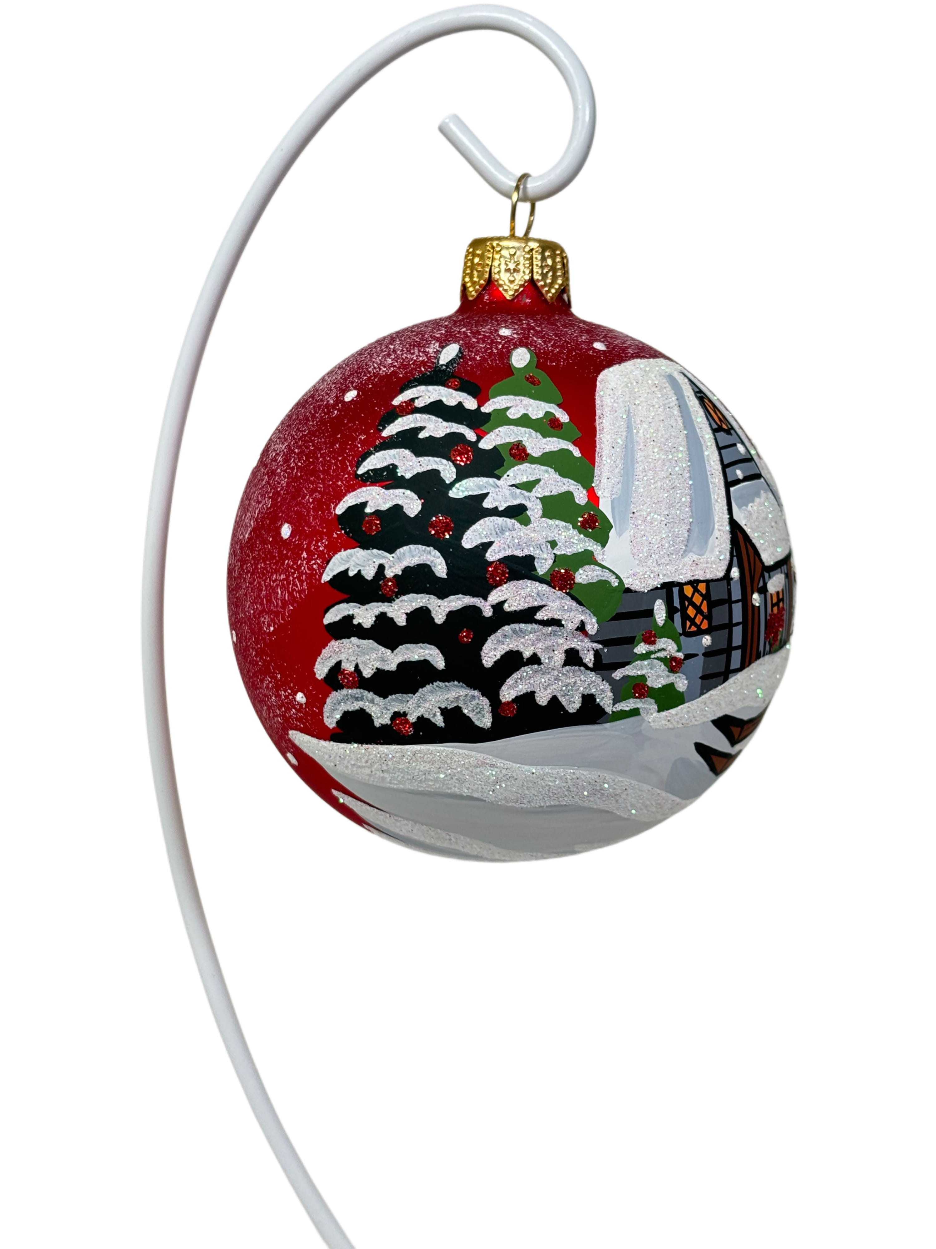 Елочная игрушка Домик с крыльцом арт.re-17