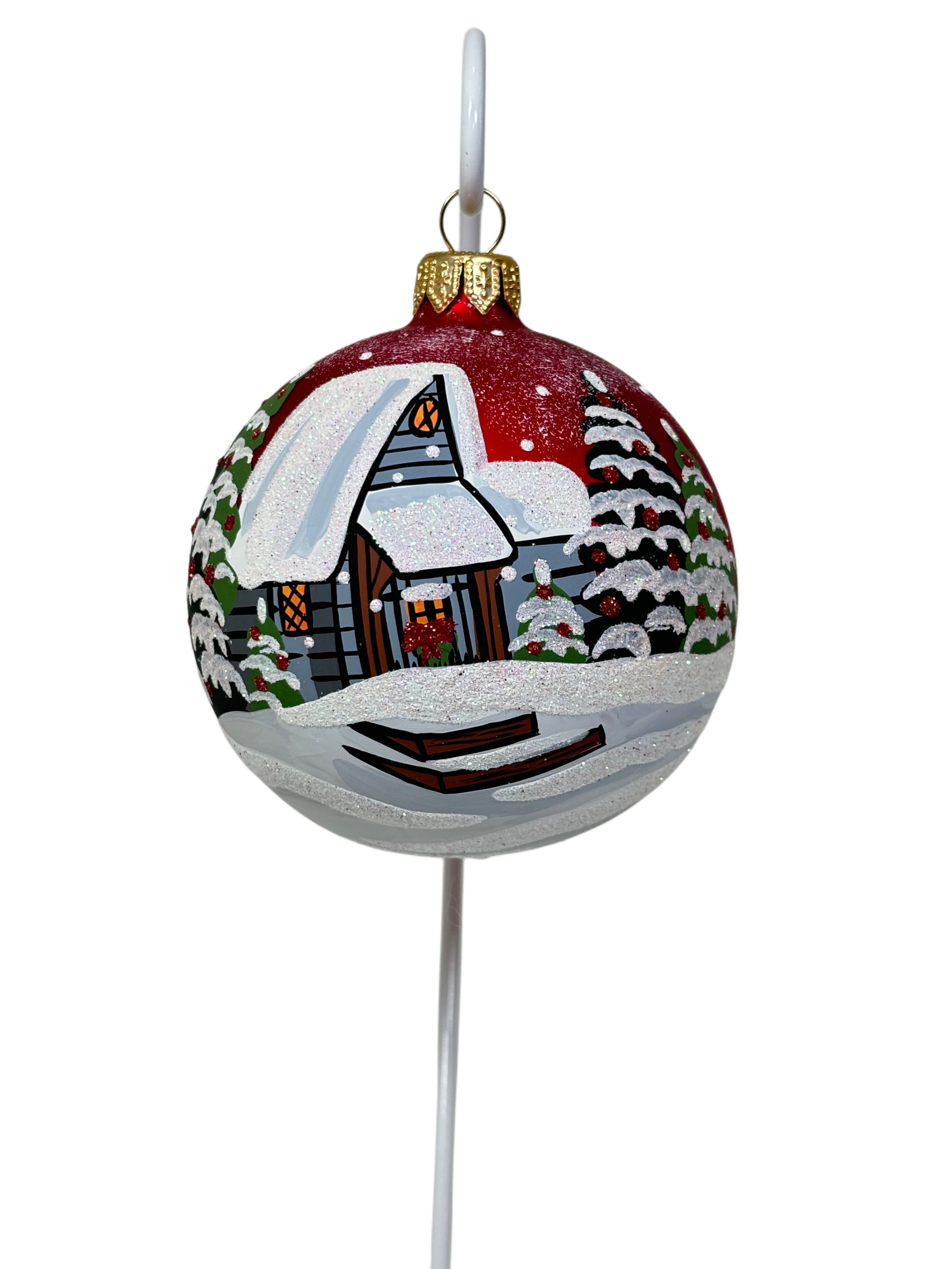 Елочная игрушка Домик с крыльцом арт.re - 18