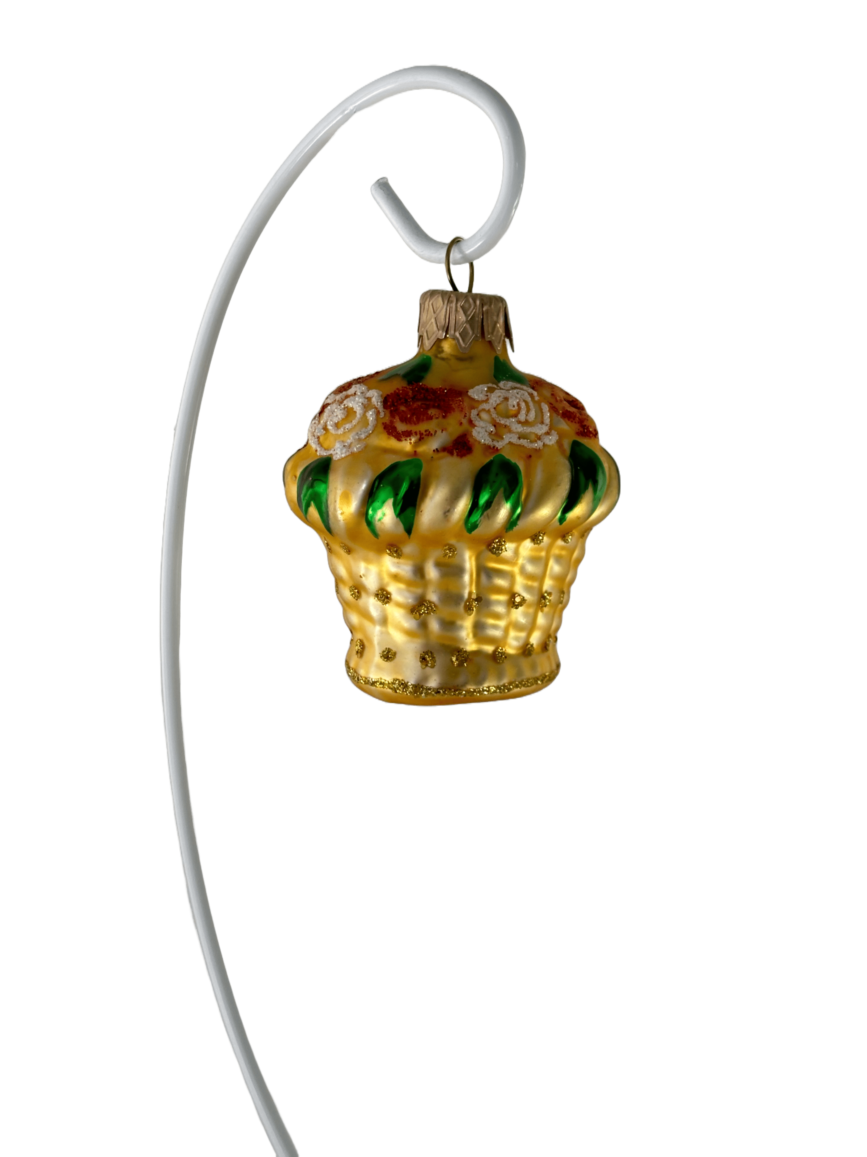 Елочная игрушка Корзинка с цветами