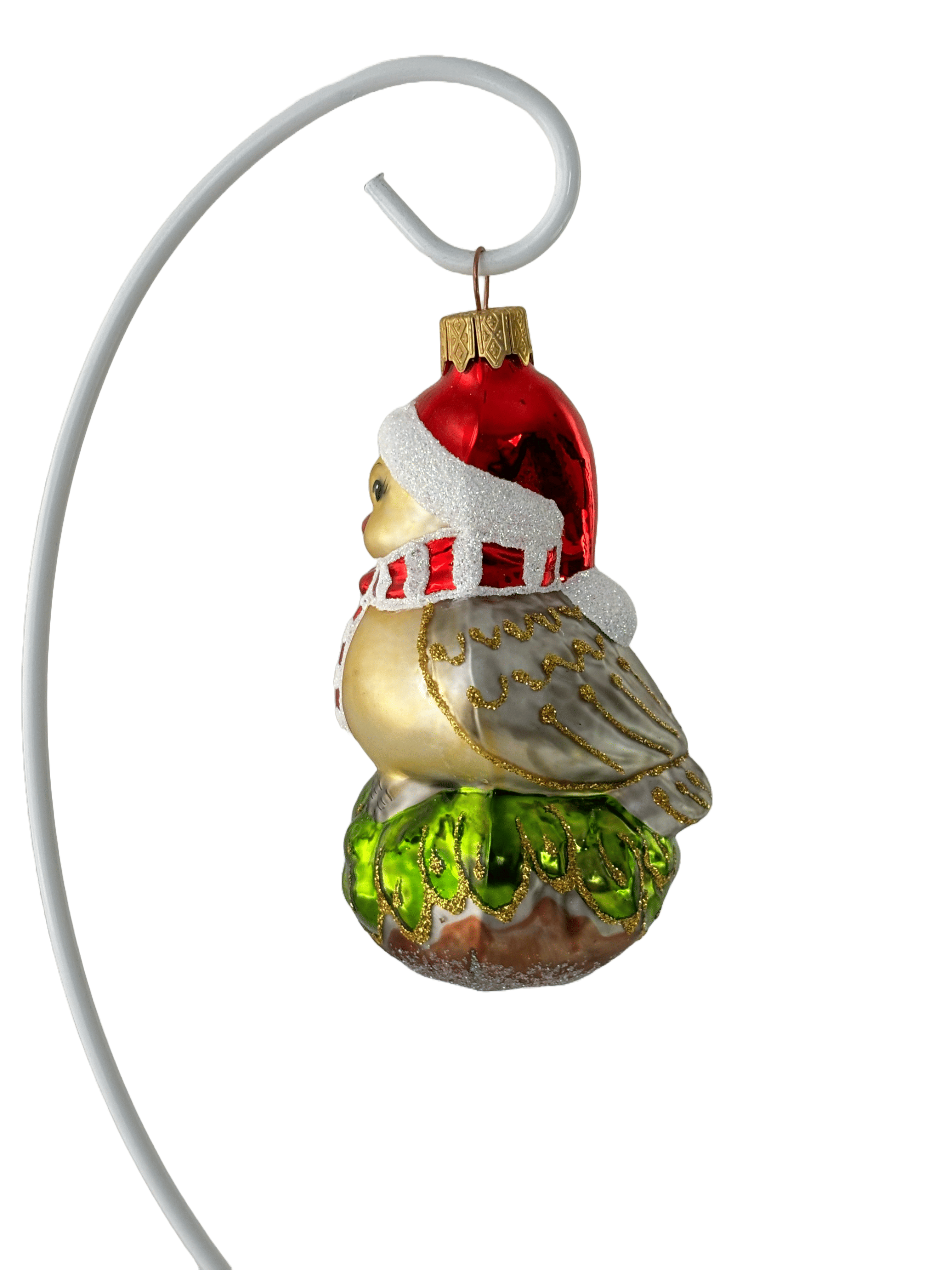 Елочная игрушка Птичка в шапке